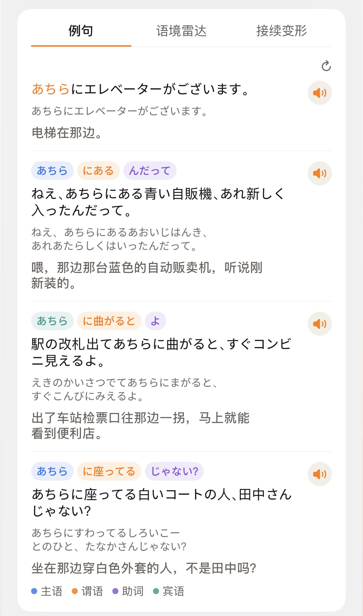 场景例句
